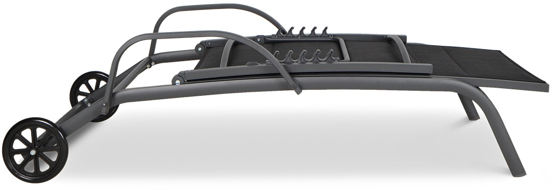 lezak ogrodowy aluminowy majorka black
