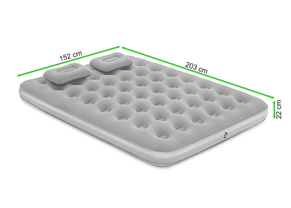 Dwuosobowy materac + pompka ręczna TRITECH TWIN 2x1,5m - Bestway - rycina z wymiarami