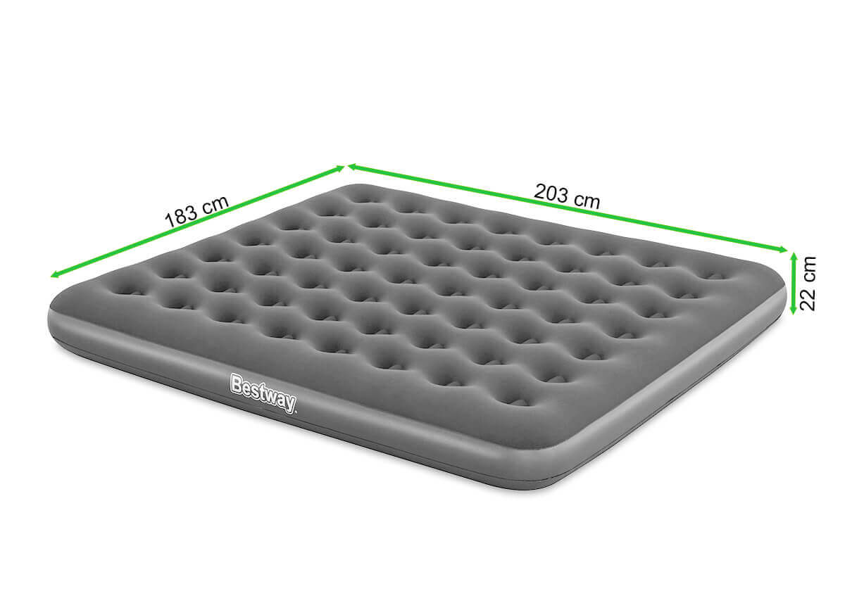 Materac pompowany KING 2x1,8m - Bestway - rycina z wymiarami