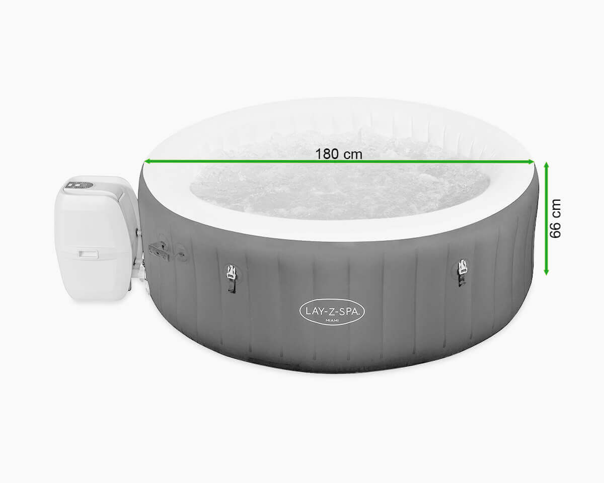 Jacuzzi ogrodowe MIAMI, dmuchane 4-osobowe - Bestway - rycina z wymiarami