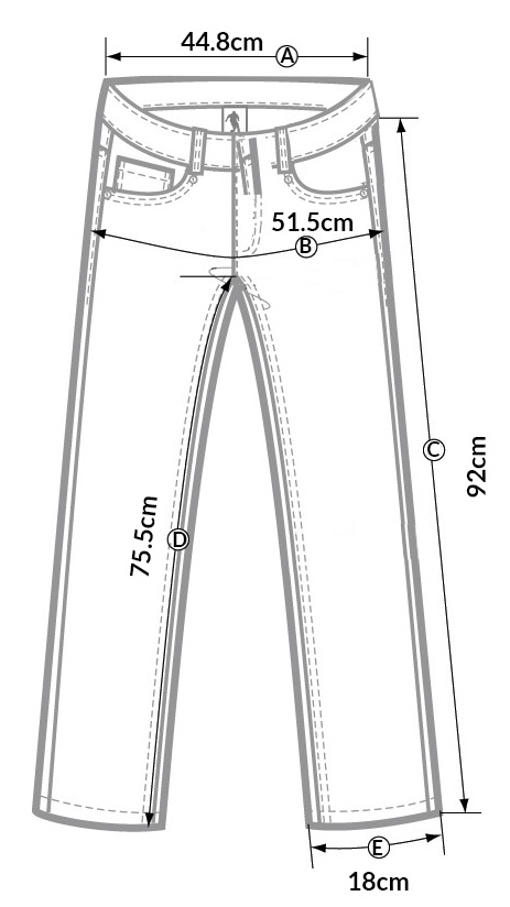 Spodnie damskie FARNIA Aztec, S - Verdemax - rycina z wymiarami