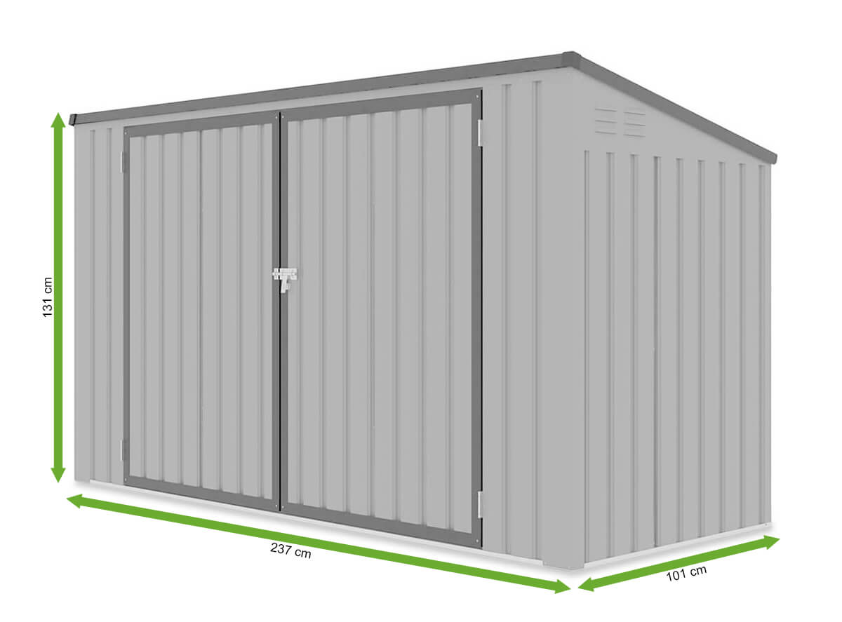 Zabudowa do koszy na śmieci DAVIS 8x3 Light Grey - Hardmaister - rycina z wymiarami