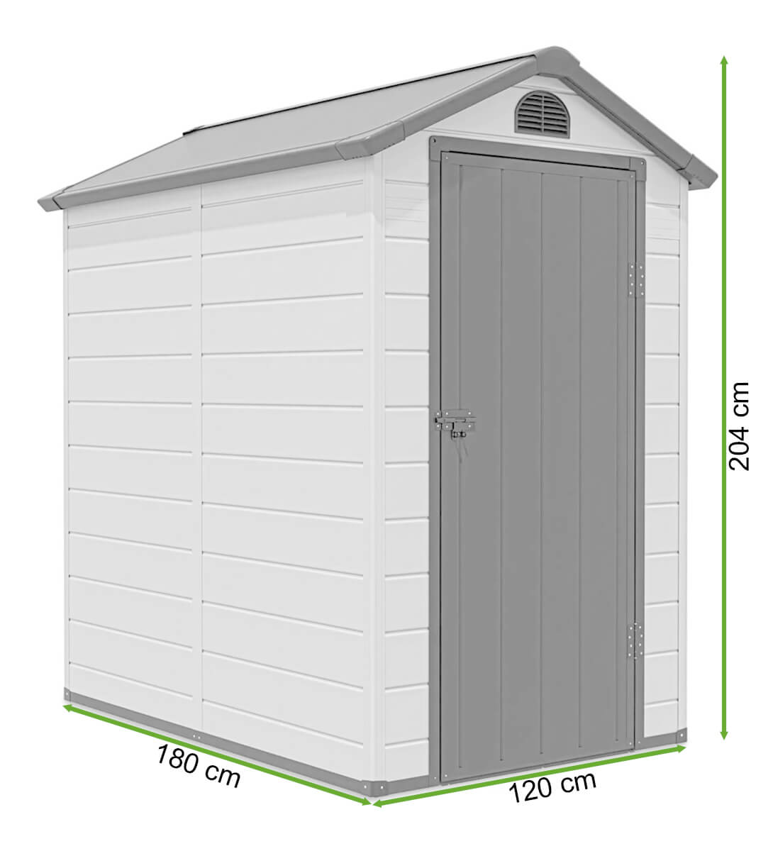 wymiary domku narzędziowego VERMONT Cold Grey