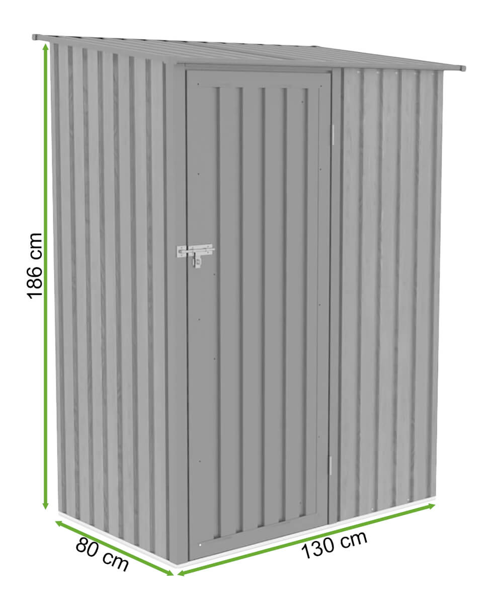  Wymiary domku ogrodowego KENT 143x89cm Cold Grey Hardmaister