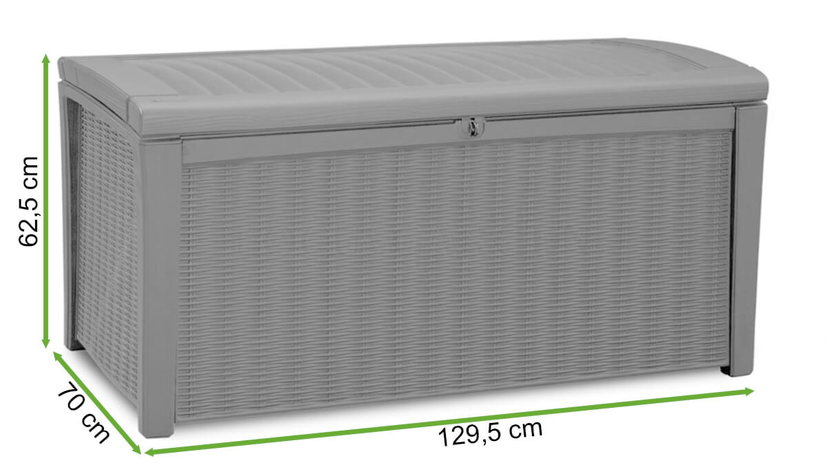  Wymiary Skrzyni Keter BORNEO BOX 416L Brown