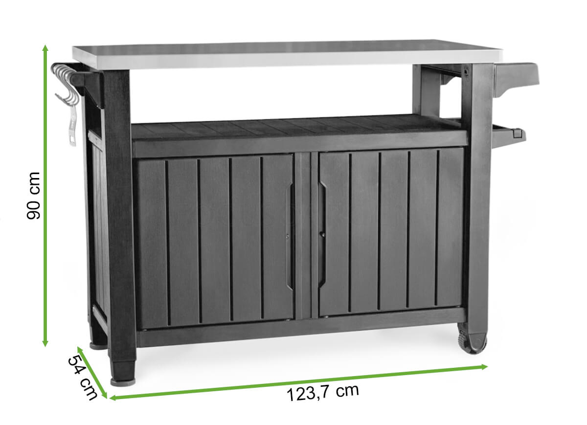  Wymiary Schowka ogrodowego Keter UNITY XL 207L Brown 